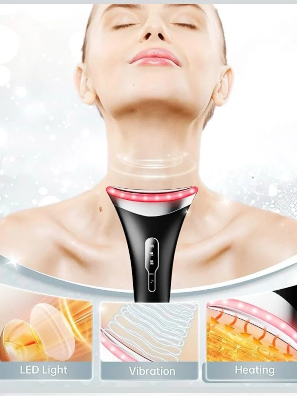 LED Color Therapy Facial Device - Black NWT